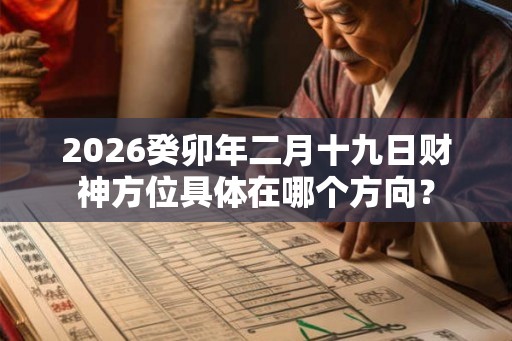 2026癸卯年二月十九日财神方位具体在哪个方向? 2026癸卯年二月十九日财神方位具体在哪个方向?