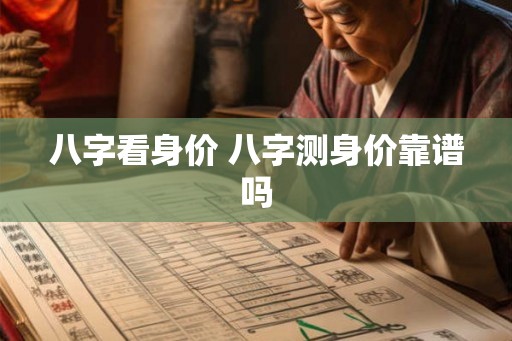 八字看身价 八字测身价靠谱吗