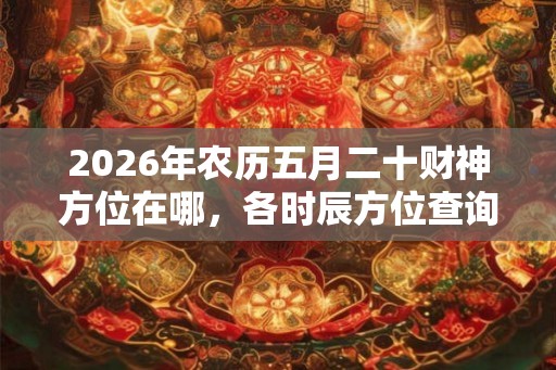 2026年农历五月二十财神方位在哪，各时辰方位查询