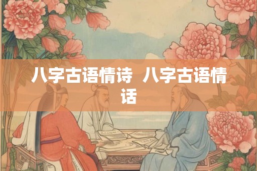 八字古语情诗 八字古语情话 八字古语情诗 八字古语情话