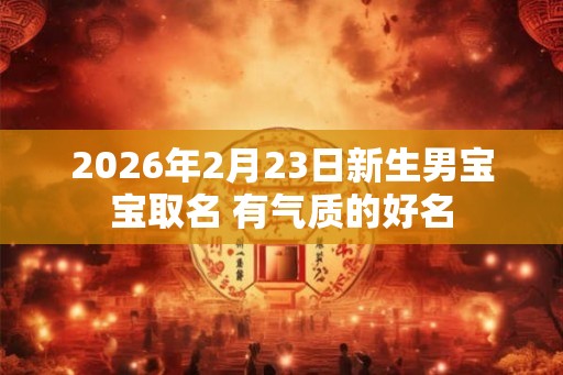 2026年2月23日新生男宝宝取名 有气质的好名 2026年2月23日新生男宝宝取名 有气质的好名