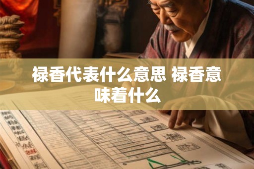 禄香代表什么意思 禄香意味着什么
