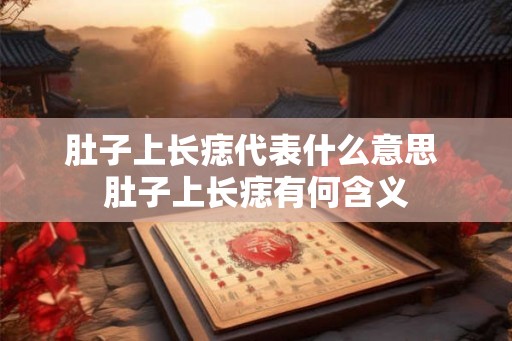 肚子上长痣代表什么意思 肚子上长痣有何含义 肚子上长痣代表什么意思 肚子上长痣有何含义
