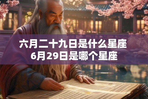 六月二十九日是什么星座 6月29日是哪个星座