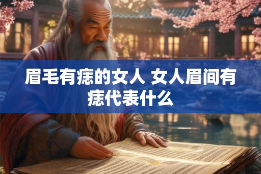 眉毛有痣的女人 女人眉间有痣代表什么