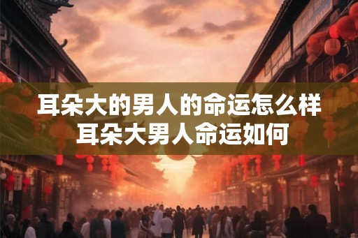 耳朵大的男人的命运怎么样 耳朵大男人命运如何
