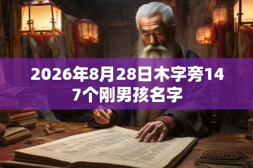 2026年8月28日木字旁147个刚男孩名字