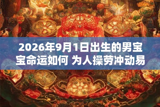 2026年9月1日出生的男宝宝命运如何 为人操劳冲动易怒