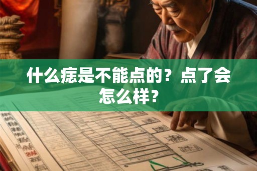 什么痣是不能点的？点了会怎么样？