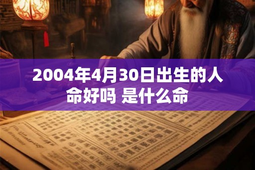 2004年4月30日出生的人命好吗 是什么命 2004年4月30日出生的人命好吗 是什么命