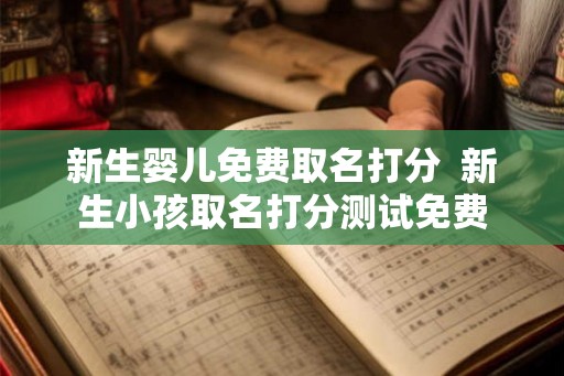 新生婴儿免费取名打分  新生小孩取名打分测试免费