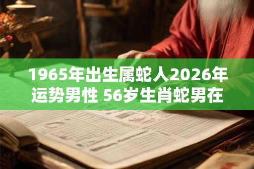 1965年出生属蛇人2026年运势男性 56岁生肖蛇男在2026年运气如何
