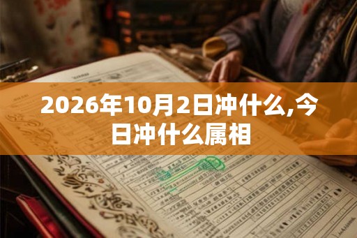 2026年10月2日冲什么,今日冲什么属相