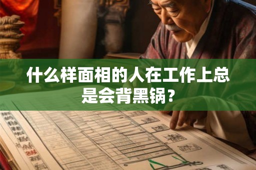 什么样面相的人在工作上总是会背黑锅？