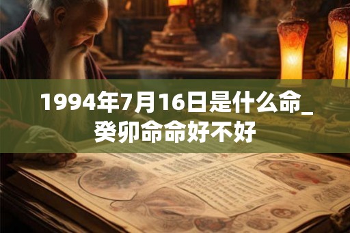 1994年7月16日是什么命_癸卯命命好不好