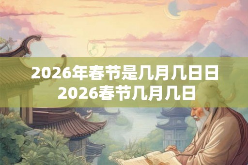 2026年春节是几月几日日 2026春节几月几日
