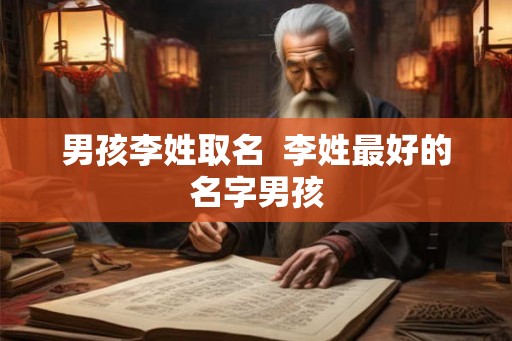 男孩李姓取名  李姓最好的名字男孩