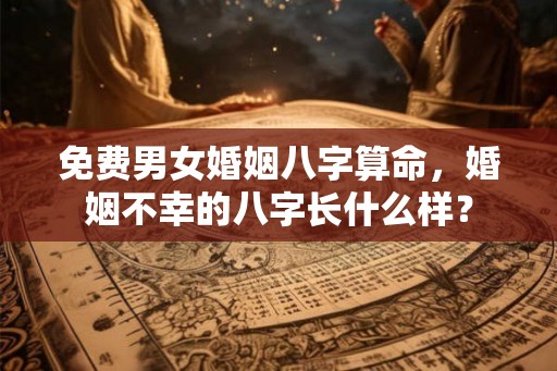 免费男女婚姻八字算命,婚姻不幸的八字长什么样? 免费男女婚姻八字算命,婚姻不幸的八字长什么样?