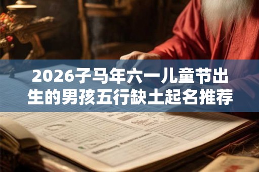 2026子马年六一儿童节出生的男孩五行缺土起名推荐