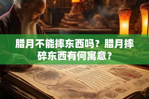 腊月不能摔东西吗？腊月摔碎东西有何寓意？