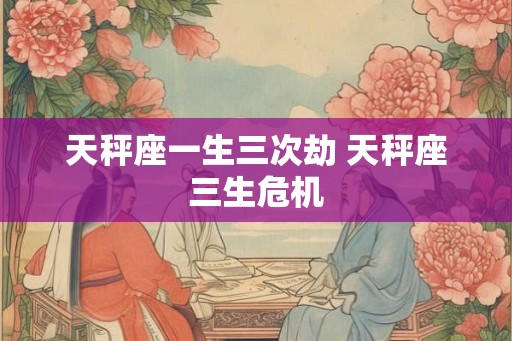 天秤座一生三次劫 天秤座三生危机