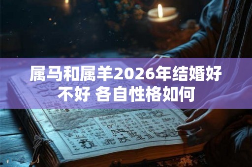 属马和属羊2026年结婚好不好 各自性格如何