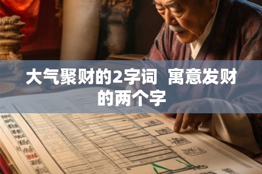大气聚财的2字词  寓意发财的两个字