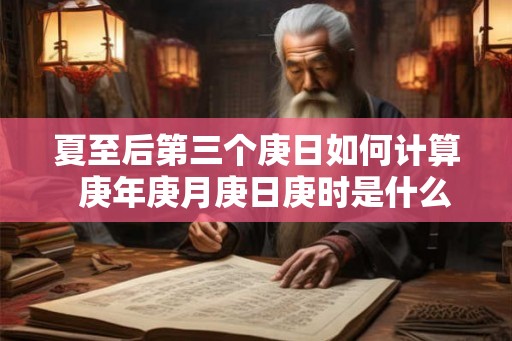 夏至后第三个庚日如何计算  庚年庚月庚日庚时是什么命