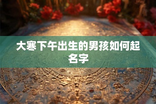 大寒下午出生的男孩如何起名字