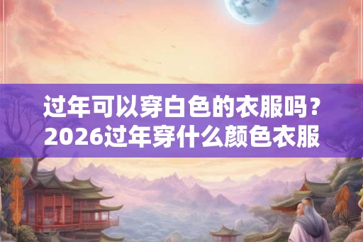 过年可以穿白色的衣服吗？2026过年穿什么颜色衣服好？