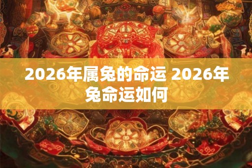 2026年属兔的命运 2026年兔命运如何