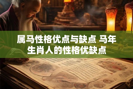 属马性格优点与缺点 马年生肖人的性格优缺点