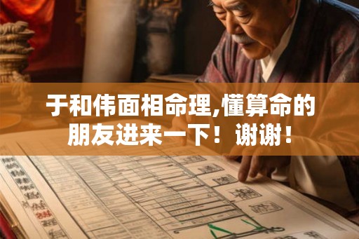 于和伟面相命理,懂算命的朋友进来一下!谢谢! 于和伟面相命理,懂算命的朋友进来一下!谢谢!
