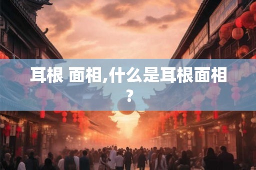 耳根 面相,什么是耳根面相？