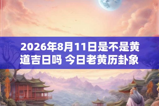 2026年8月11日是不是黄道吉日吗 今日老黄历卦象
