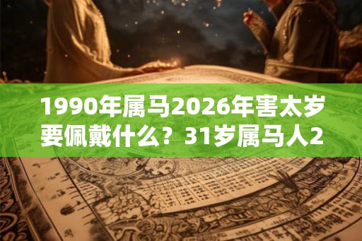 1990年属马2026年害太岁要佩戴什么？31岁属马人2026年犯太岁命运如何？