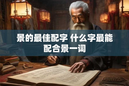 景的最佳配字 什么字最能配合景一词