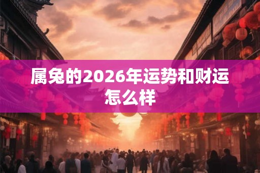 属兔的2026年运势和财运怎么样