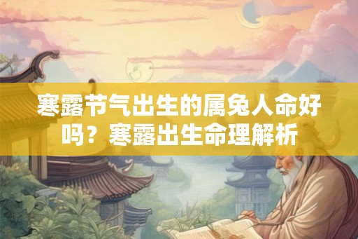 寒露节气出生的属兔人命好吗?寒露出生命理解析 寒露节气出生的属兔人命好吗?寒露出生命理解析