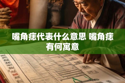 嘴角痣代表什么意思 嘴角痣有何寓意