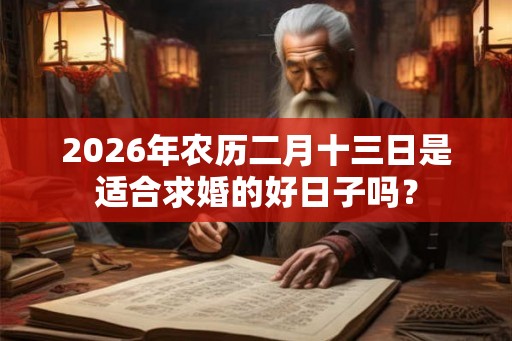 2026年农历二月十三日是适合求婚的好日子吗？