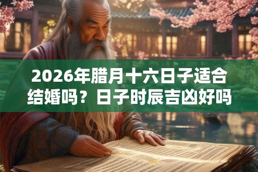 2026年腊月十六日子适合结婚吗？日子时辰吉凶好吗？