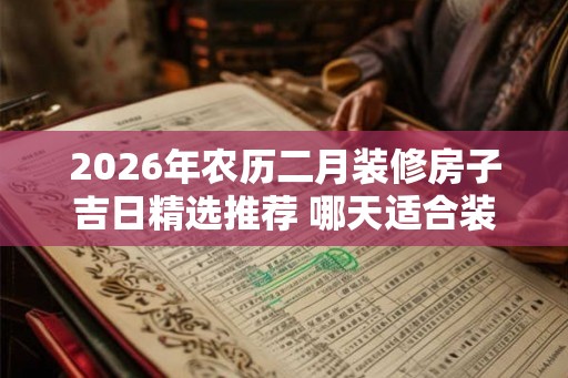 2026年农历二月装修房子吉日精选推荐 哪天适合装修新房