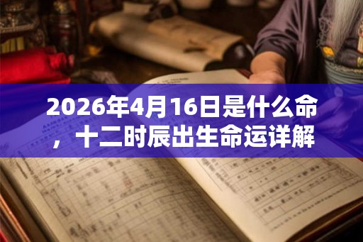 2026年4月16日是什么命，十二时辰出生命运详解