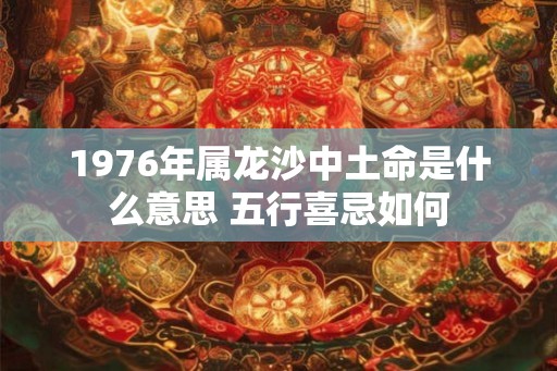 1976年属龙沙中土命是什么意思 五行喜忌如何