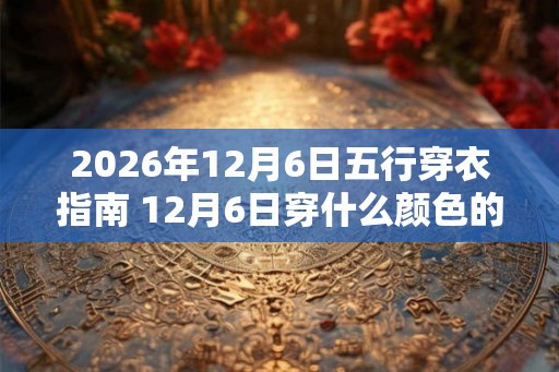 2026年12月6日五行穿衣指南 12月6日穿什么颜色的衣服