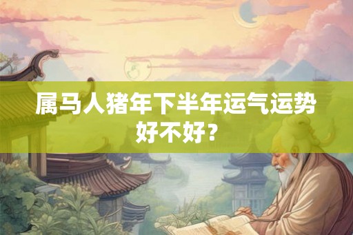 属马人猪年下半年运气运势好不好？