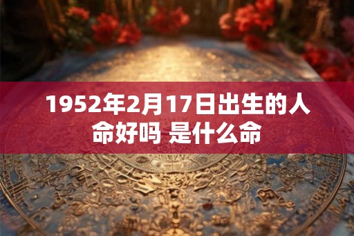 1952年2月17日出生的人命好吗 是什么命