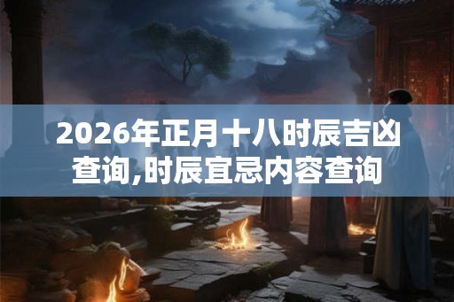 2026年正月十八时辰吉凶查询,时辰宜忌内容查询