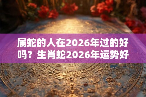 属蛇的人在2026年过的好吗？生肖蛇2026年运势好不好？